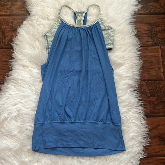 Lululemon No Limits Tank Limitless Blue / Wee Are From Space Polar Cream Sz 4 - Picture 4 of 8